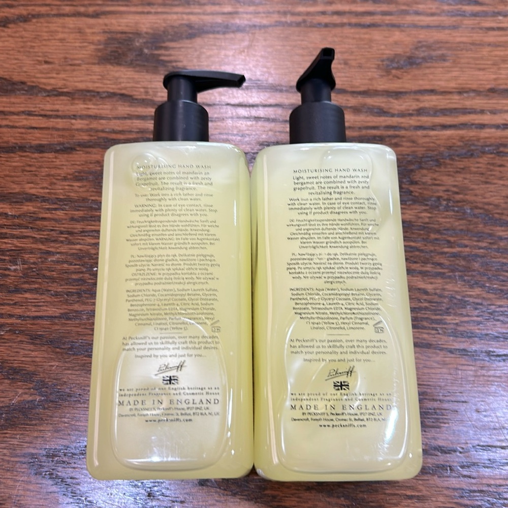 Pecksniff’s Grapefruit & Citron Moisturising Hand Wash - Made in England. - Picture 2 of 5